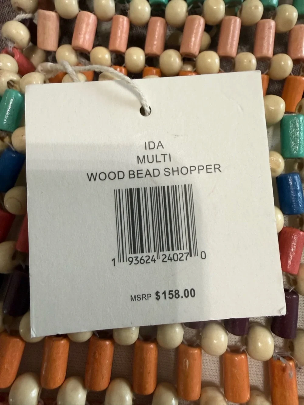 Dolce Vita Ida Multi wood Bead Shopper - Picture 6 of 6